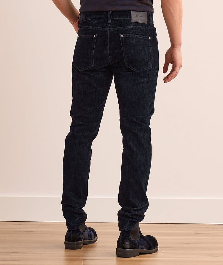 Velvet Flocked Denim Jeans image 3