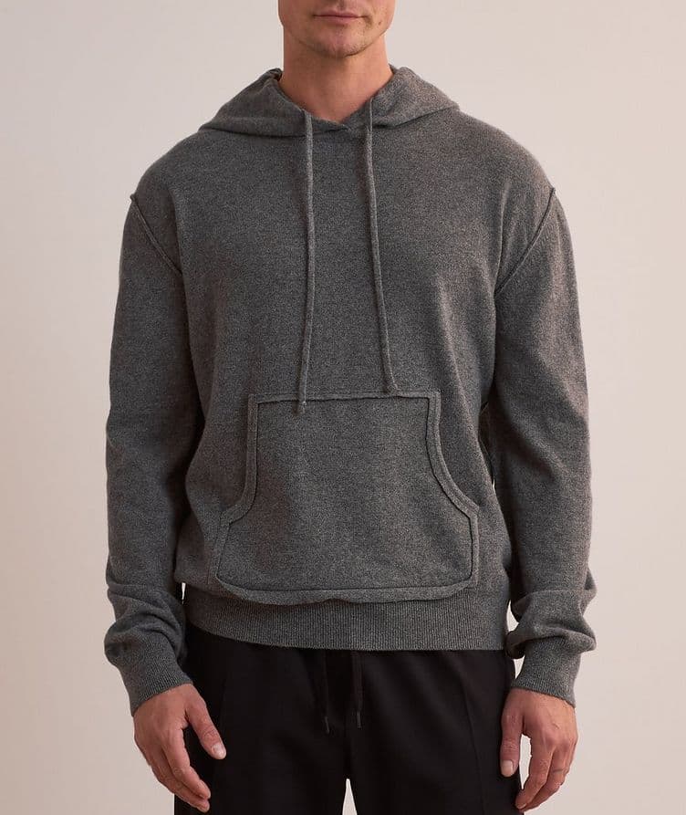 Wool-Cashmere 4 Stitch Hooded Sweater image 1