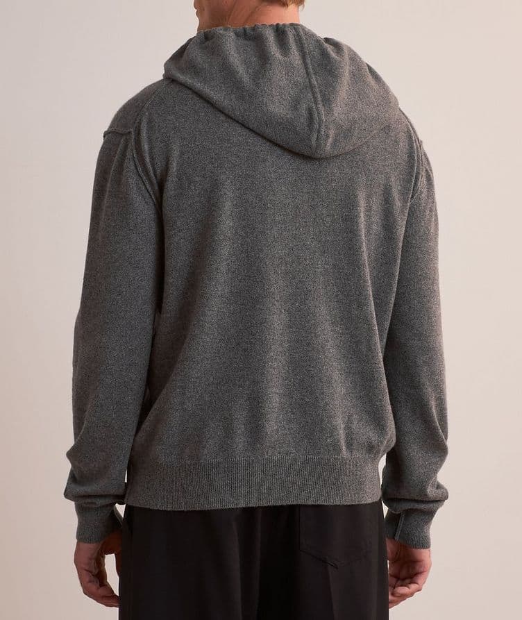 Wool-Cashmere 4 Stitch Hooded Sweater image 2