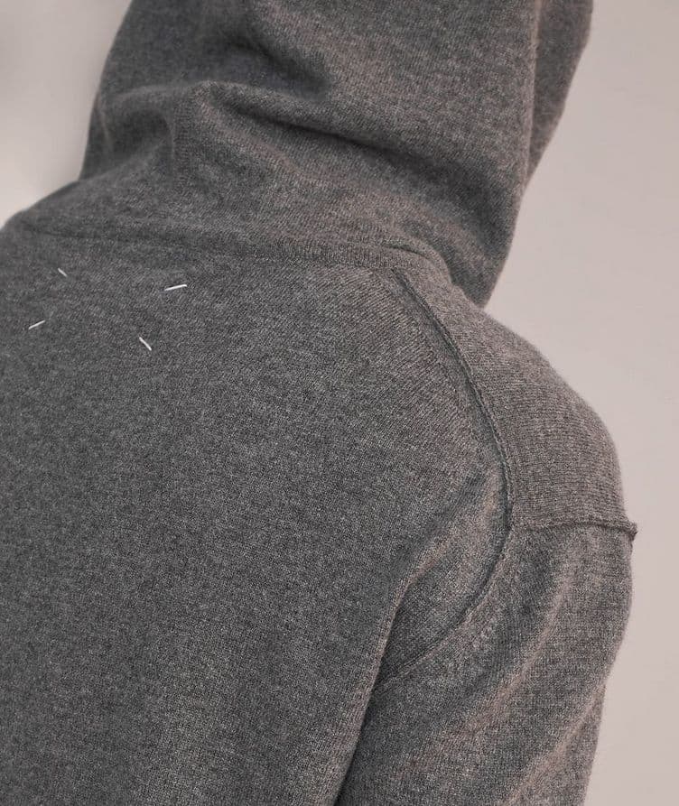 Wool-Cashmere 4 Stitch Hooded Sweater image 4