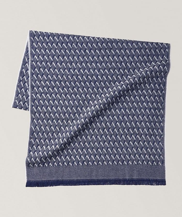 Diamond Jacquard Wool Scarf image 0