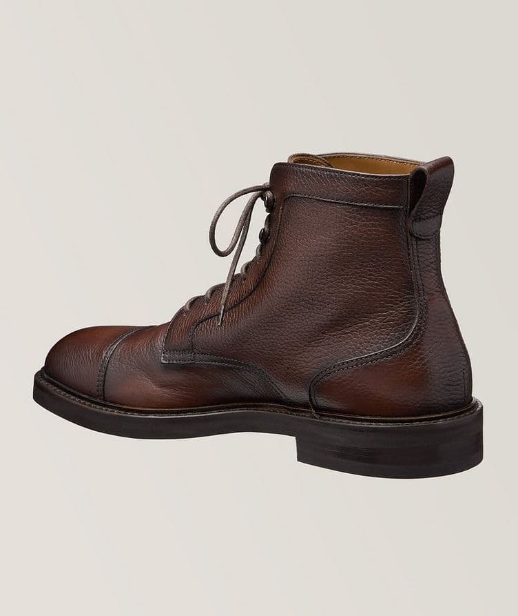 Burnished Pebbled Leather Boots image 1