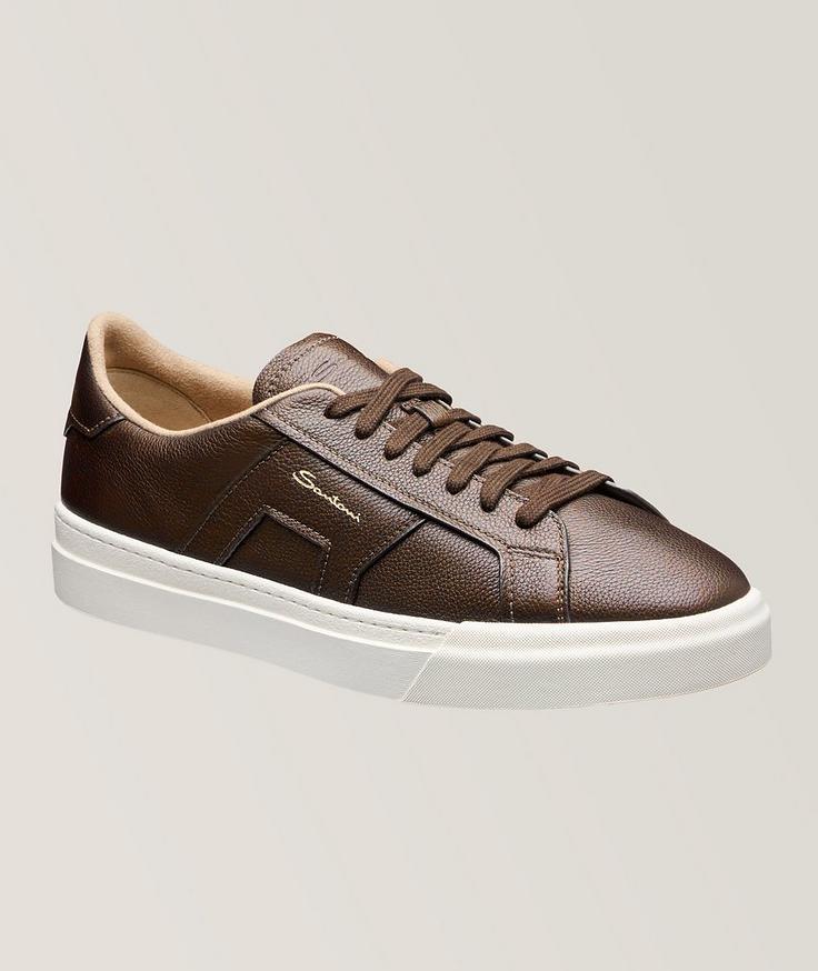 Santoni Chaussure sport en cuir grenu