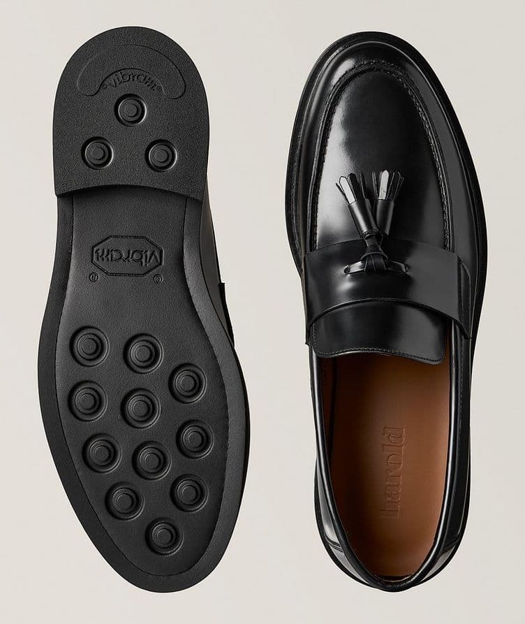 Polished Leather Tassel Loafers image 2