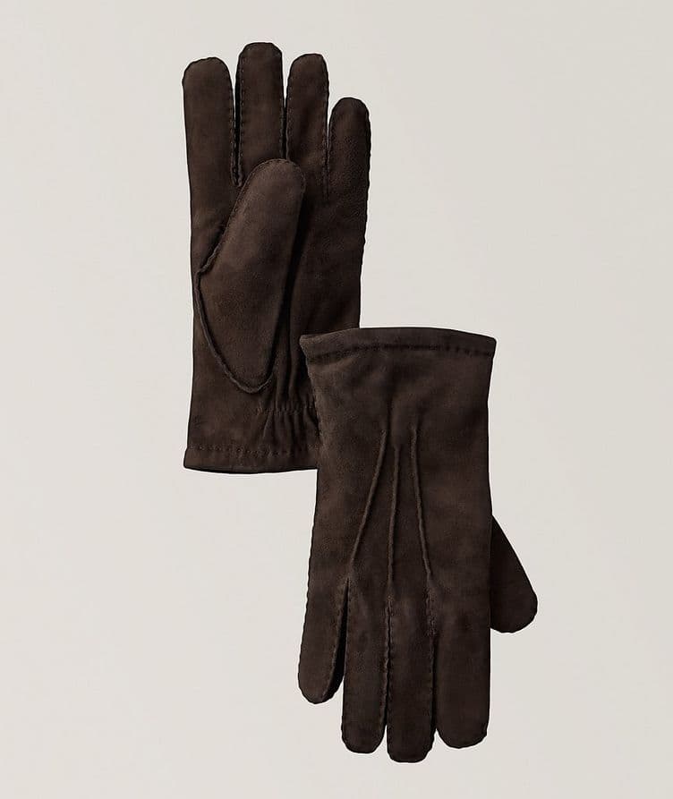 Gants fabriqués à la main en suède et en cachemire image 0