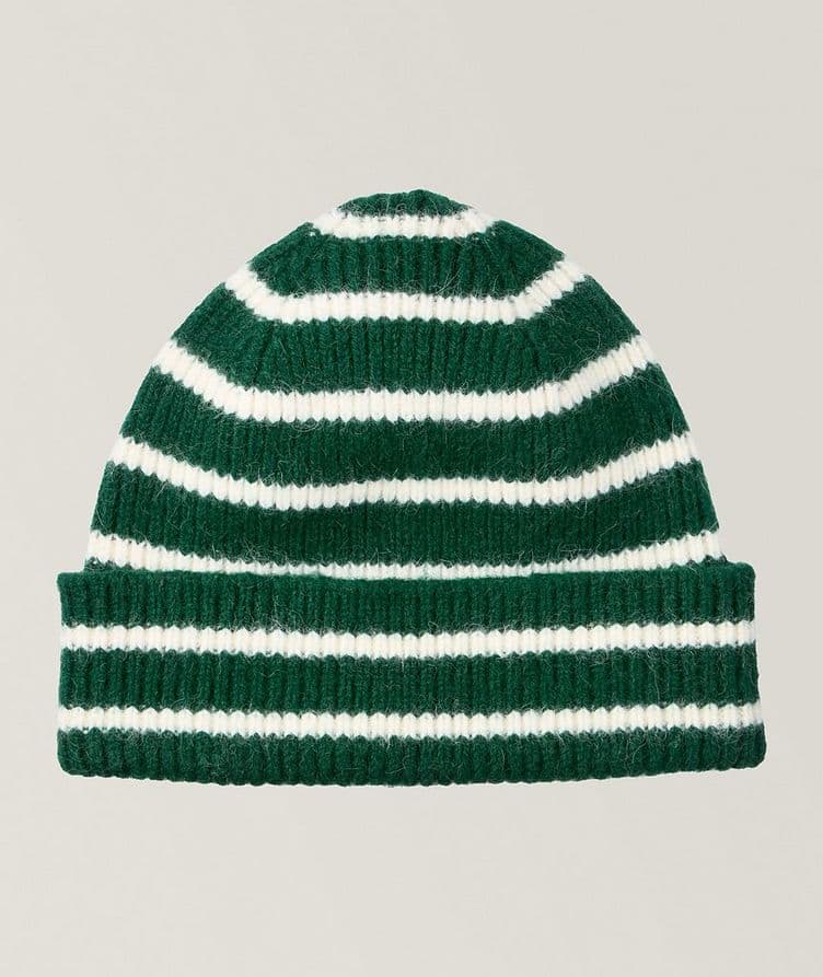 Striped Ribbed Wool-Angora Classic Toque image 0