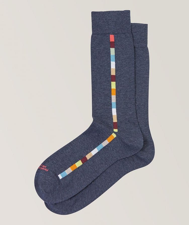 Multicolour Striped Pima Cotton Socks image 0