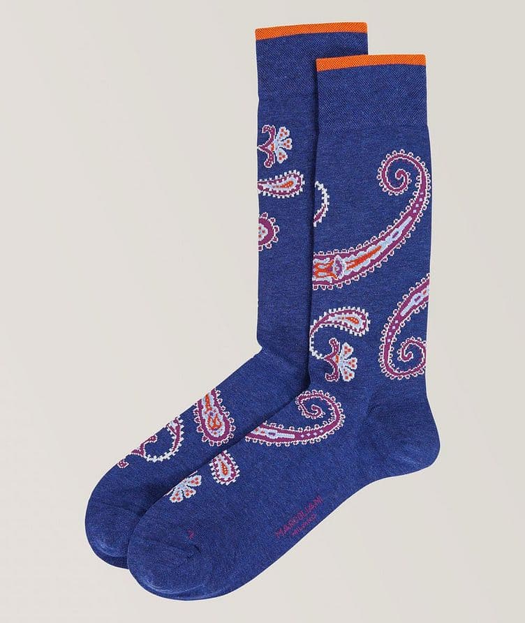 Delhi Paisley Pima Cotton Socks  image 0