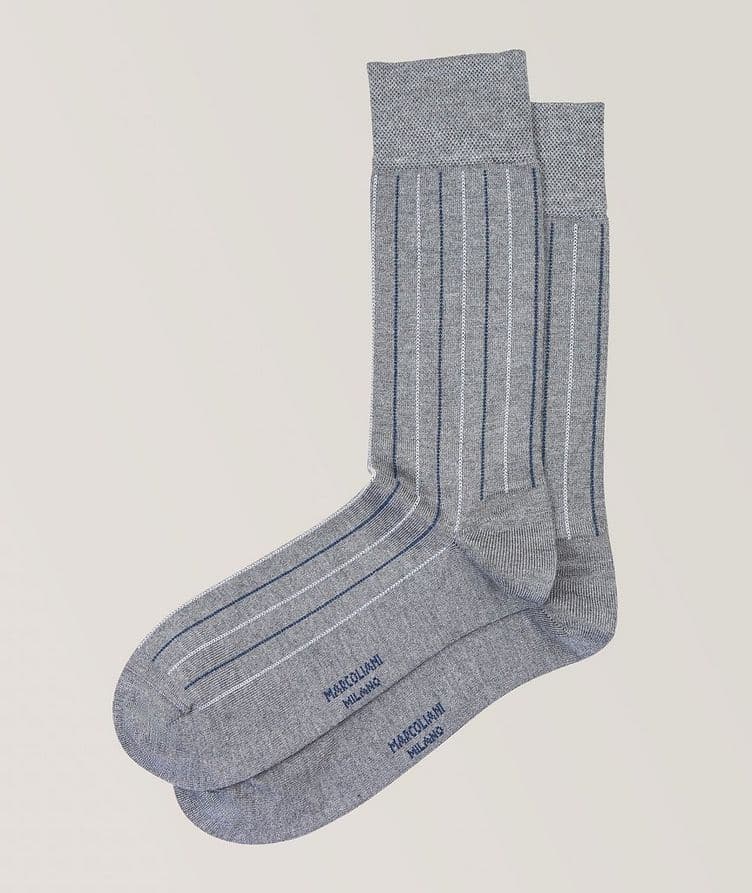 Chaussettes en mélange de modal à fines rayures image 0