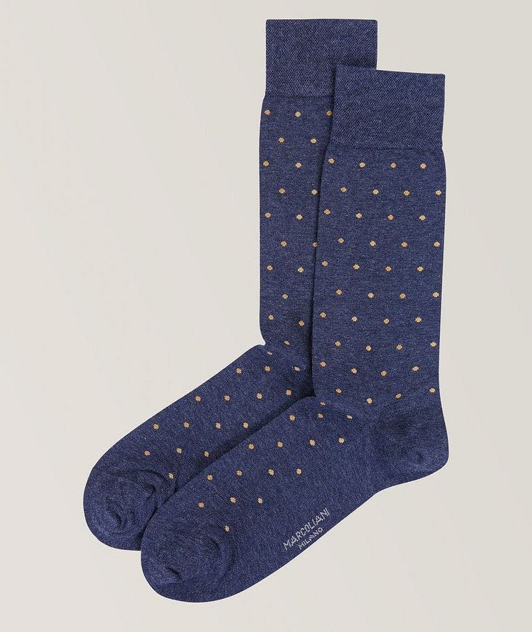 Polka Dot Pima Cotton-Blend Socks image 0