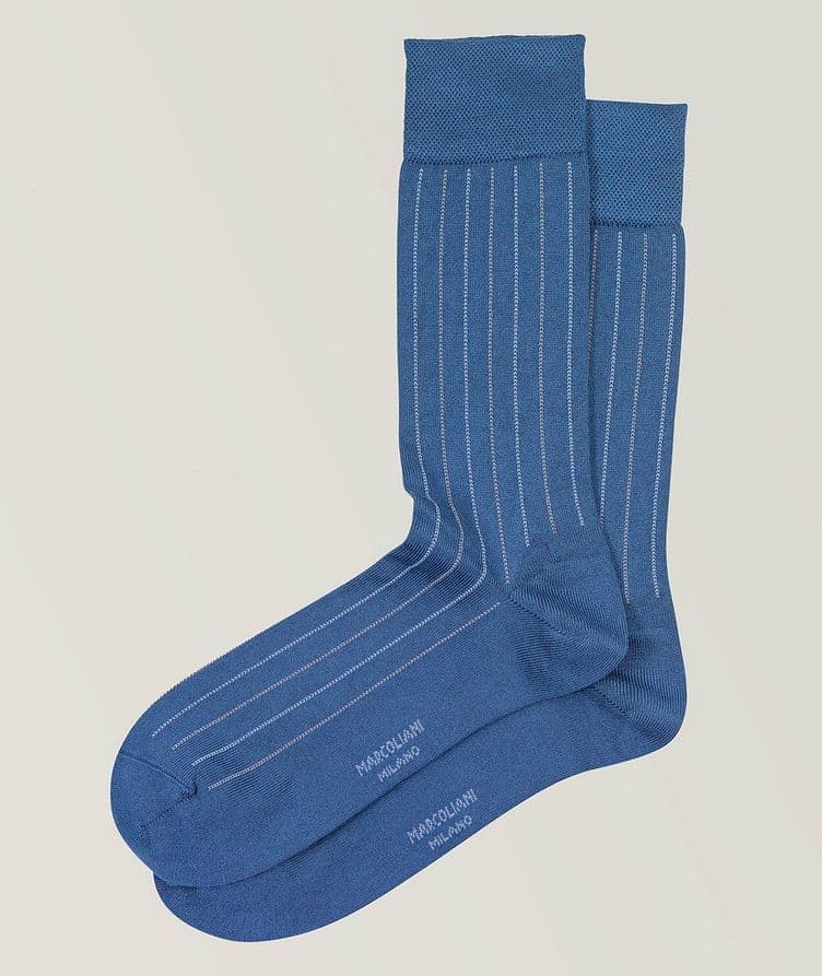 Modal Pinstripe Dress Socks image 0