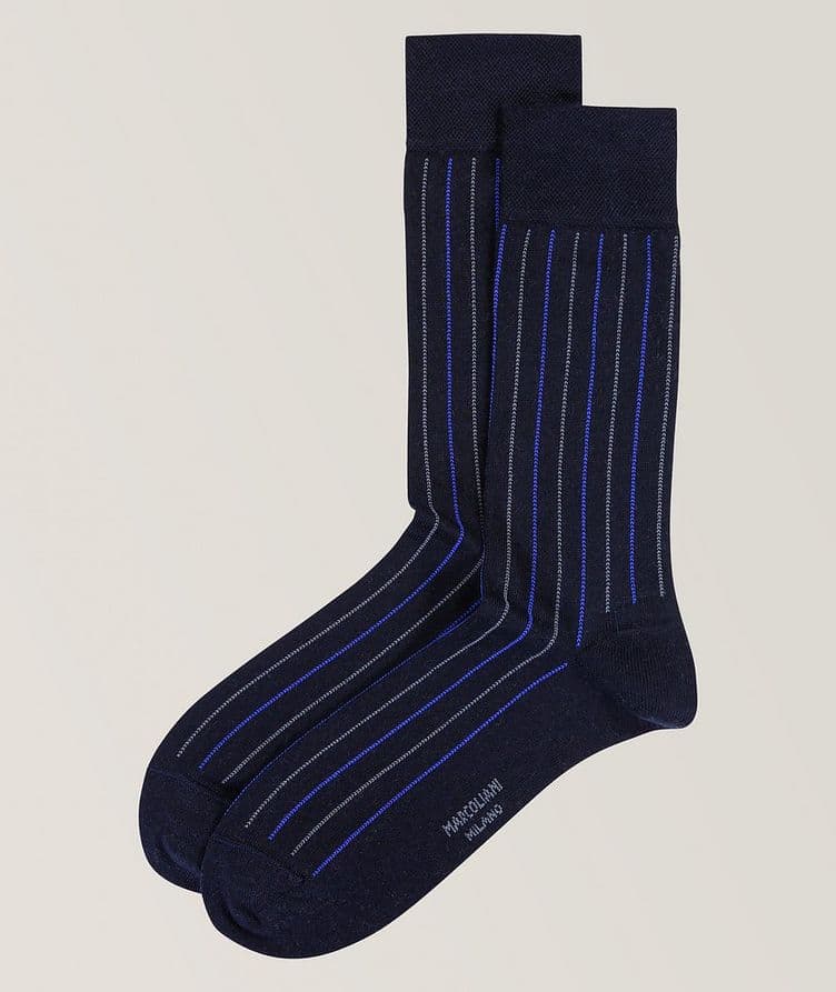 Modal Pinstripe Dress Socks image 0