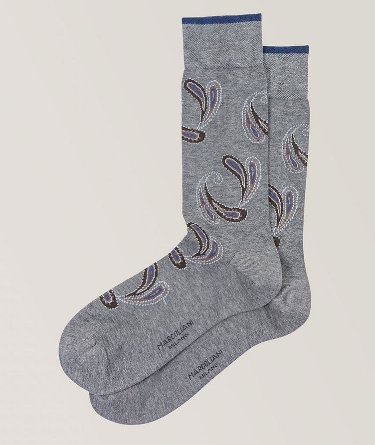 Agra Paisley Cotton-Blend Socks  image 0