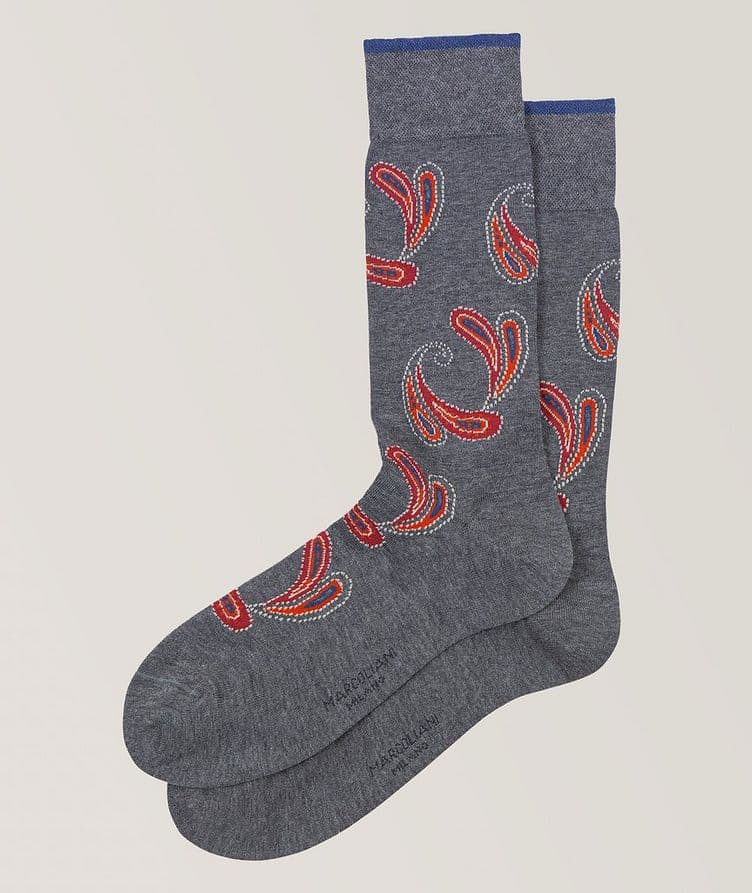 Agra Paisley Cotton-Blend Socks  image 0