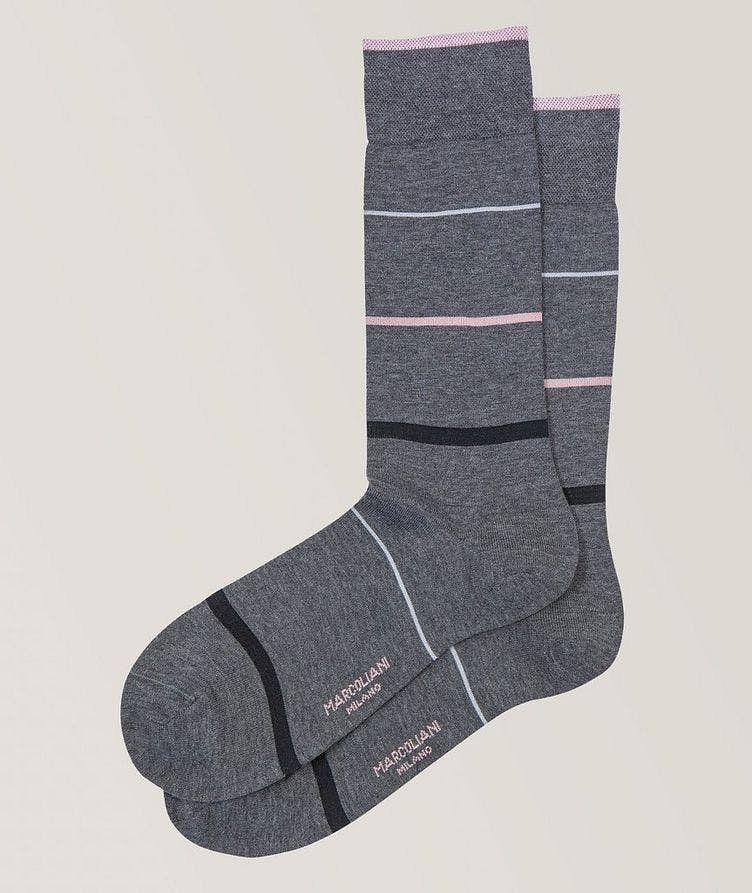 Cuvee Striped Pima Cotton-Blend Socks image 0