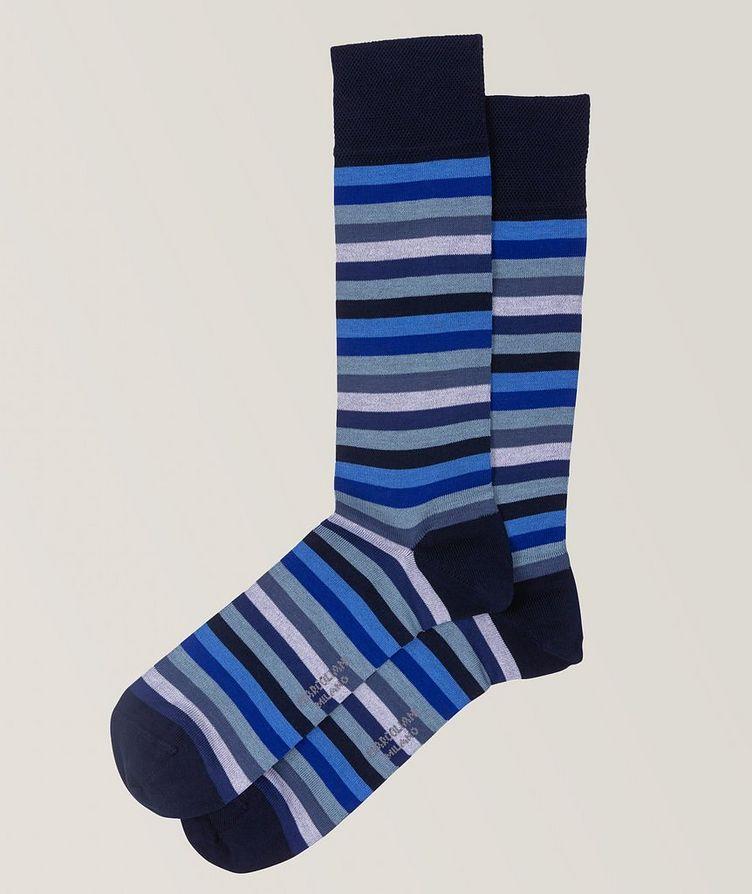 Rainbow Striped Pima Cotton-Blend Socks image 0