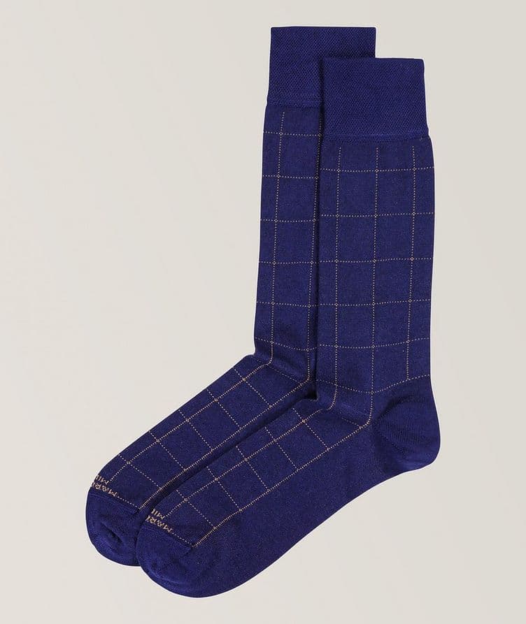 Windowpane Dress Socks image 0