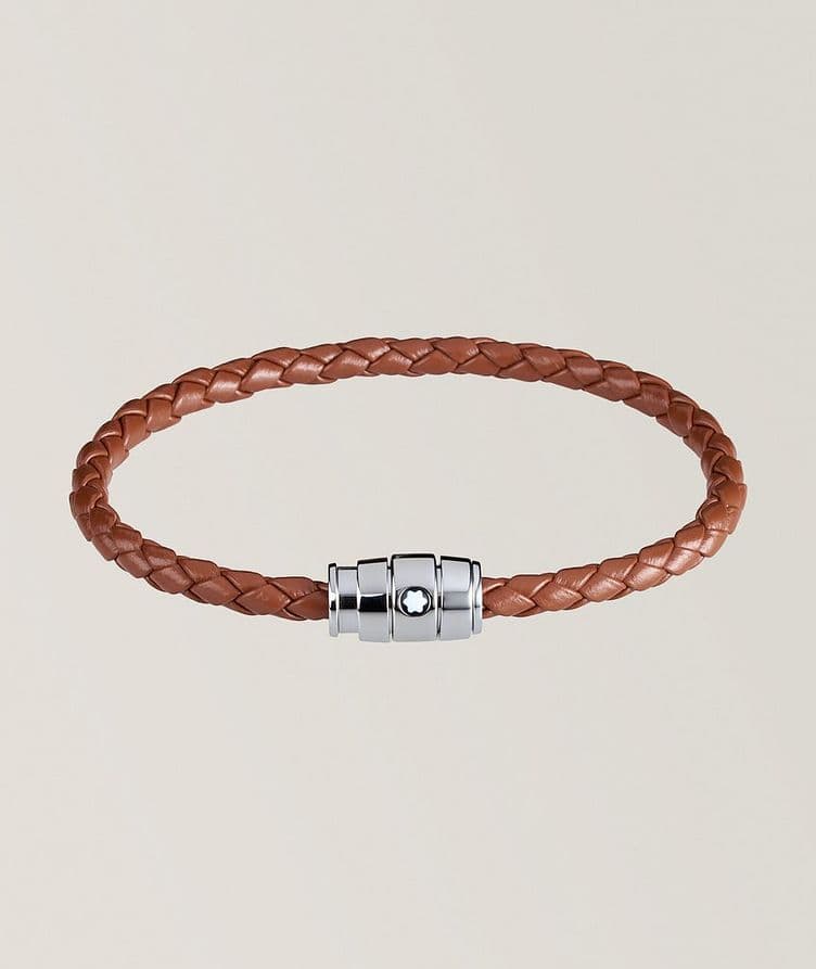 Meisterstück Three Ring Woven Leather Bracelet image 0