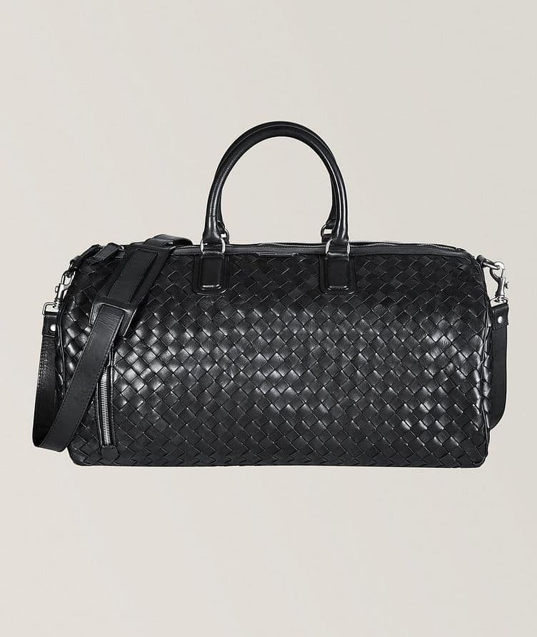 Woven Leather Weekender Bag image 0