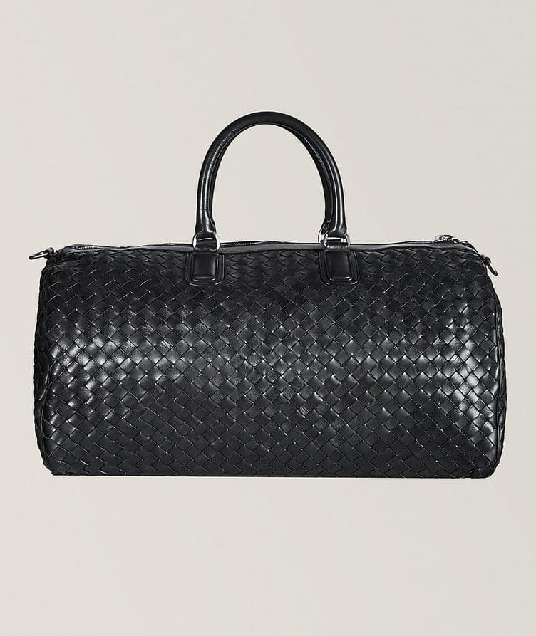 Woven Leather Weekender Bag image 1