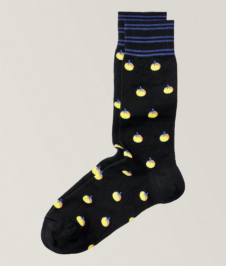 Graham Tomato Stretch Cotton-Blend Dress Socks image 0