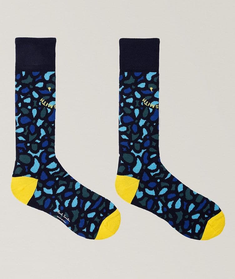 Camo Stretch-Cotton Dress Socks image 1