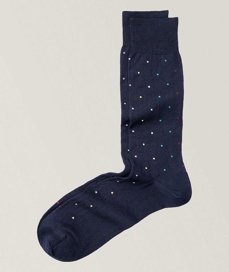 Signature Dot Stretch Cotton-Blend Dress Socks image 0