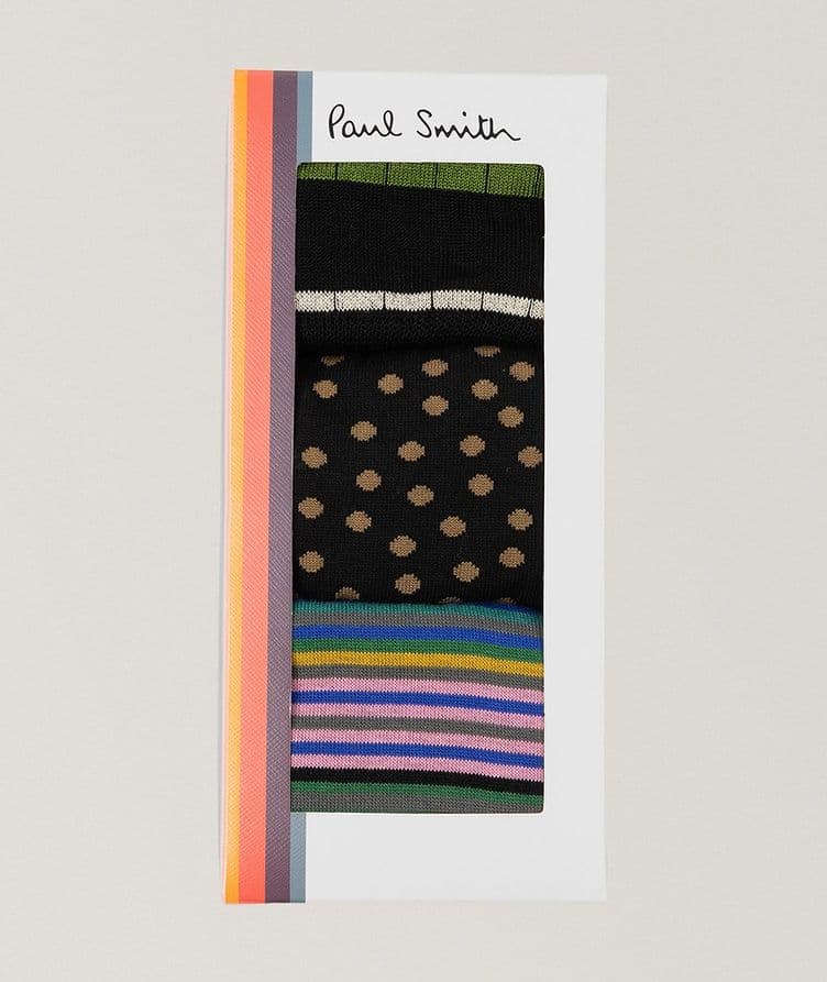 Three-Pack Mixed Dress Socks image 1