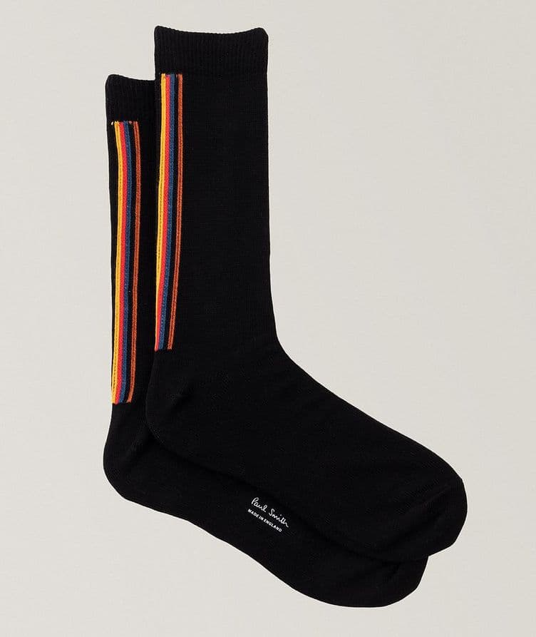 Artist Stripe Cotton-Blend Dress Socks image 0