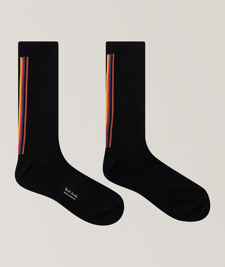 Artist Stripe Cotton-Blend Dress Socks image 1