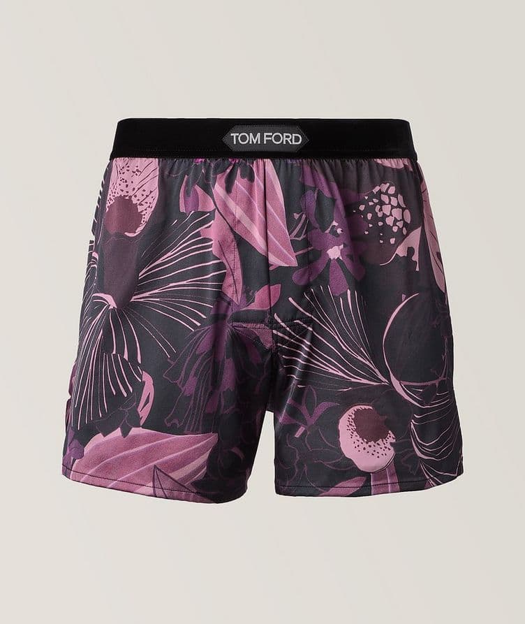 Orchid Stretch-Silk Boxers image 0