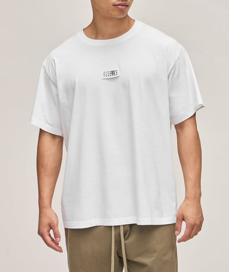 Oversized Stitched Logo Cotton T-Shirt image 1