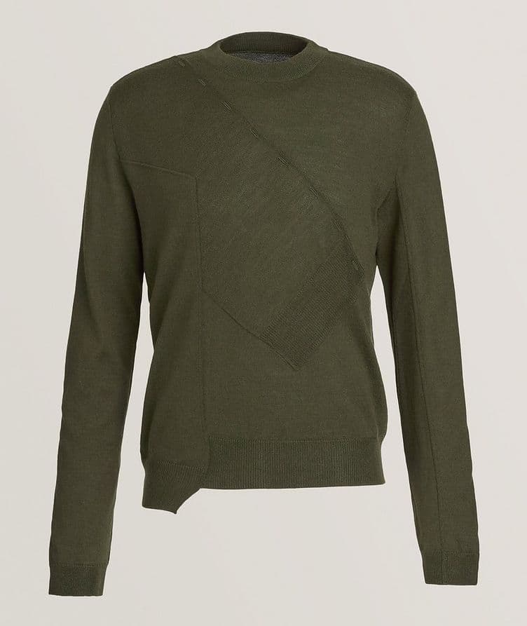 Asymmetrical Seam Crewneck Sweater image 0