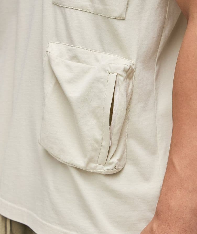 Multi-Pocket Utility Cotton T-Shirt image 4