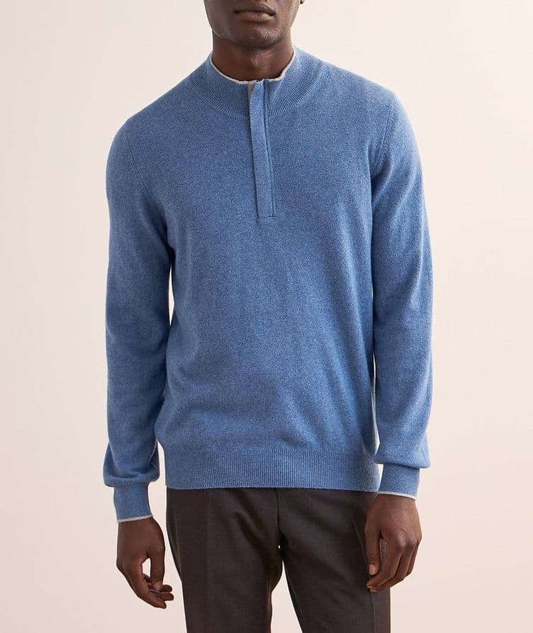 Wool-Blend Half-Zip Sweater  image 1