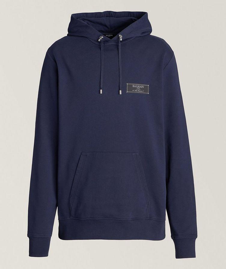 Signature Woven Logo Cotton Hoody  image 0