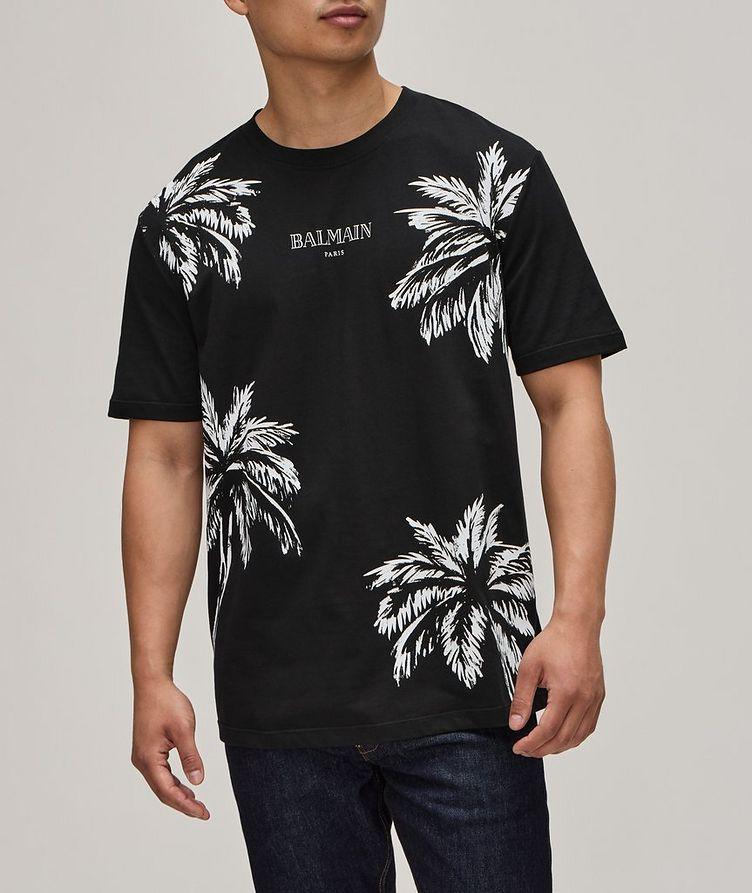 Vintage Palm Tree Print Cotton T-Shirt image 1