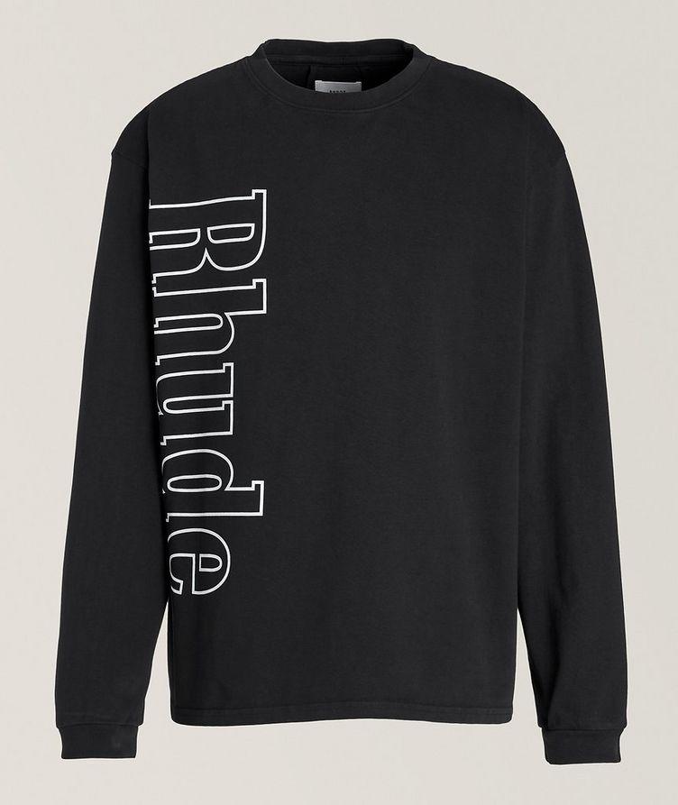 Pull en coton avec logo vertical image 0