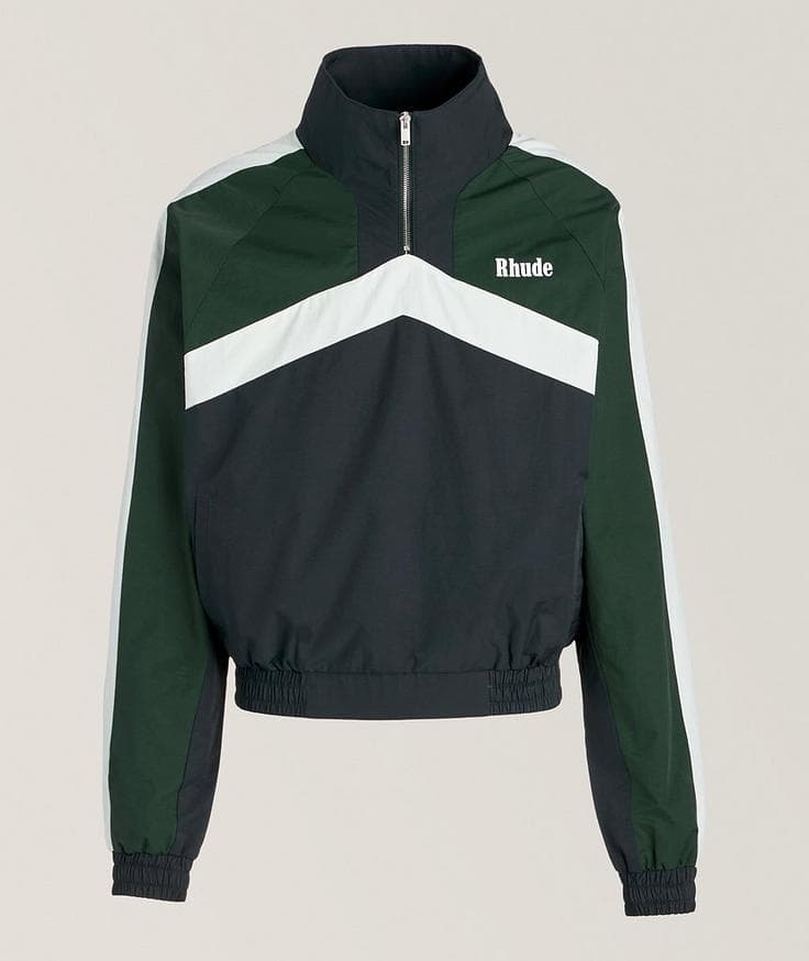 Rhude Cotton-Blend Quarter-Zip Track Jacket