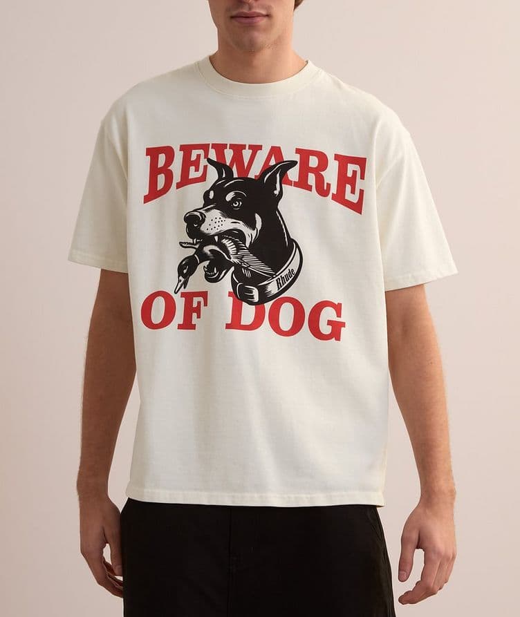 Beware of Dog Cotton T-Shirt image 1