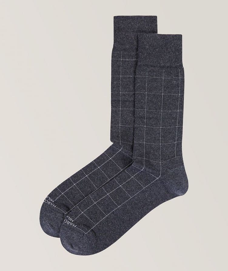 Chaussettes en mélange de modal à carreaux image 0