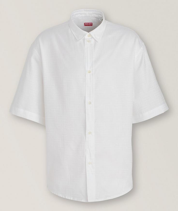 Kenzo Tatami Jacquard Cotton Sport Shirt