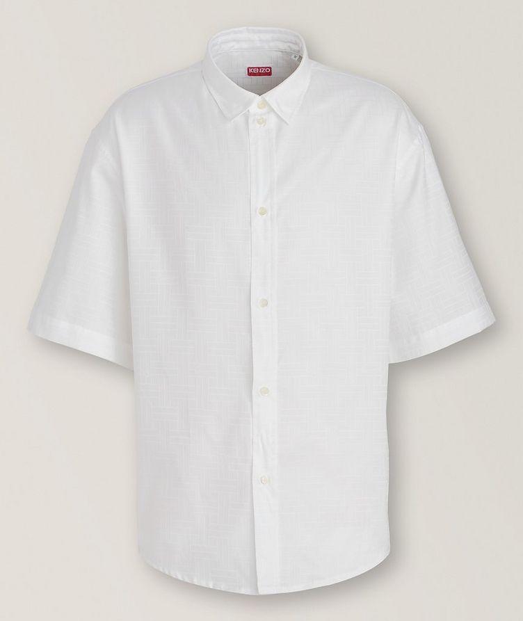 Chemise décontractée en coton à motif croisé image 0