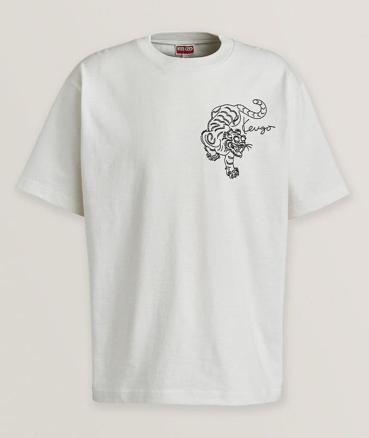 Cotton Embroidered Tiger T-Shirt  image 0