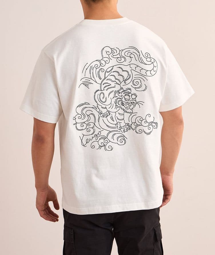 Cotton Embroidered Tiger T-Shirt  image 2