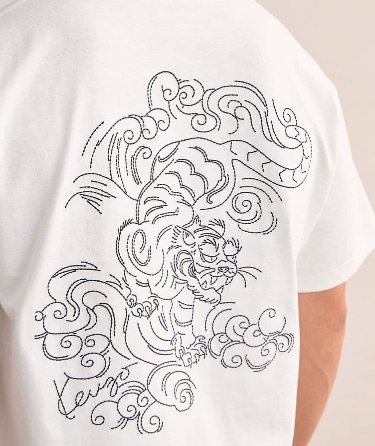 Cotton Embroidered Tiger T-Shirt  image 4