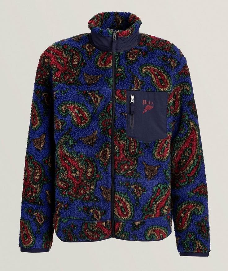 Polo Ralph Lauren Paisley Full-Zip Sweater  