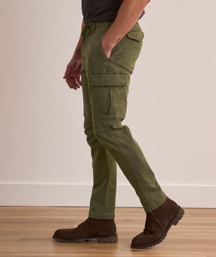 Pantalon cargo en coton extensible image 4