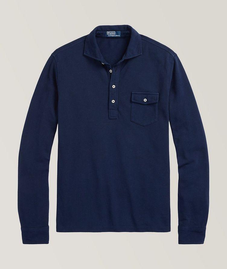 Cotton Long-Sleeve Polo image 0