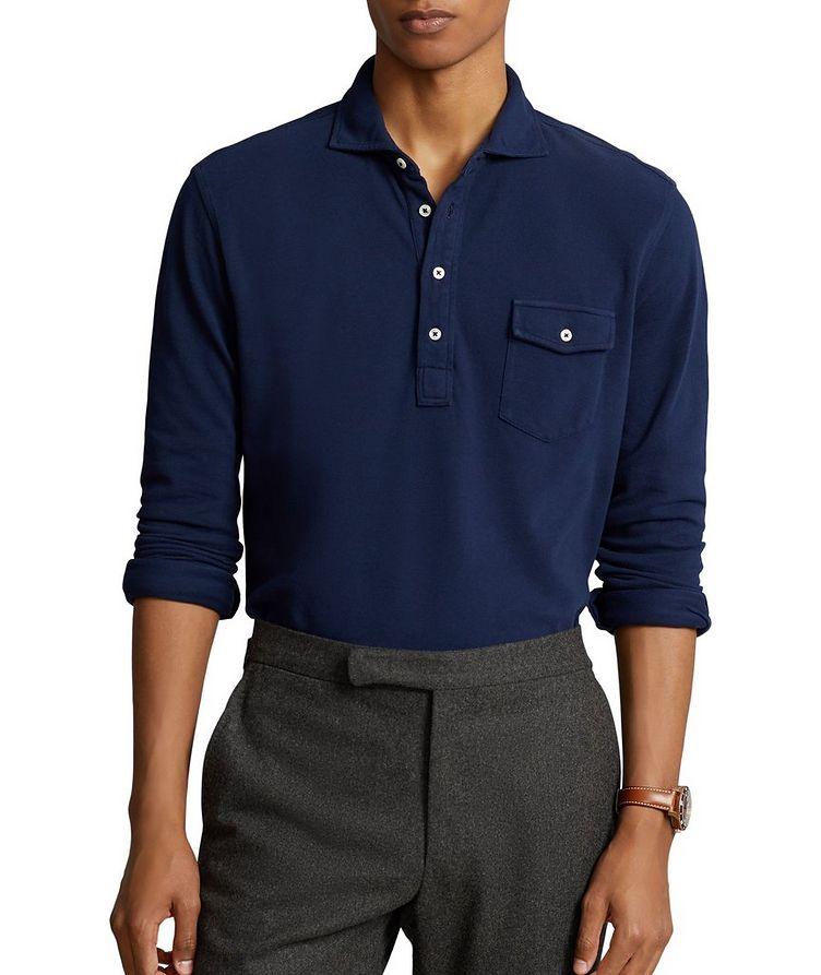 Cotton Long-Sleeve Polo image 1